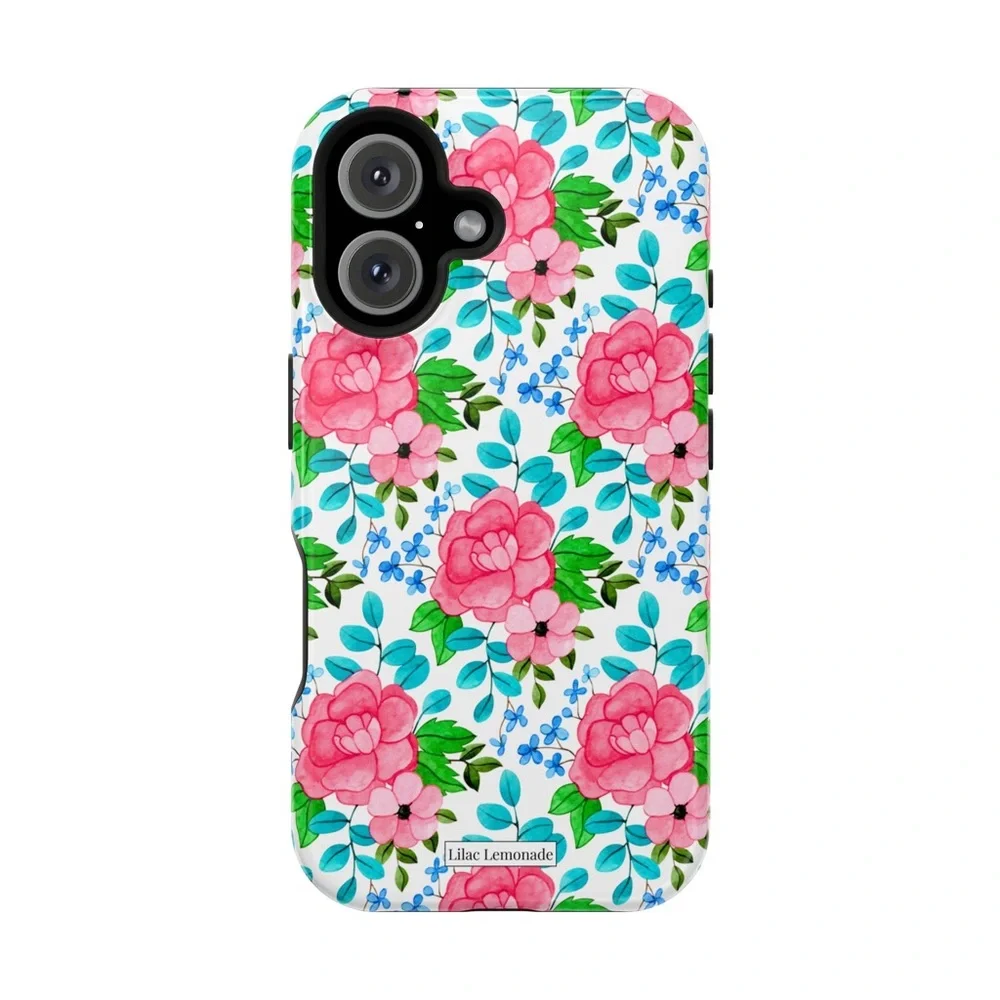 PETAL POP-Pink Floral Protective Phone Case